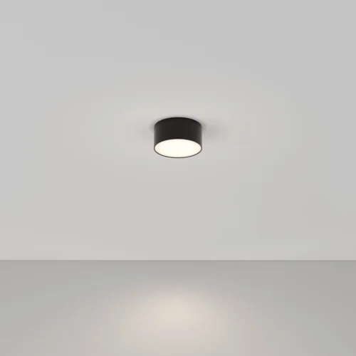 Светильник накладной LED Zon C032CL-L12B4K Maytoni белый 1 лампа, основание чёрное в стиле современный круглый фото 2