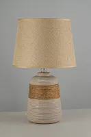 Настольная лампа Gaeta E 4.1.T5 SY Arti Lampadari коричневая бежевая 1 лампа, основание бежевое верёвка керамика в стиле кантри классика 