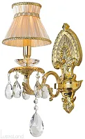 Бра LAURENCIA WE375.01.301 Wertmark бежевый 1 лампа, основание золотое в стиле кантри классический 