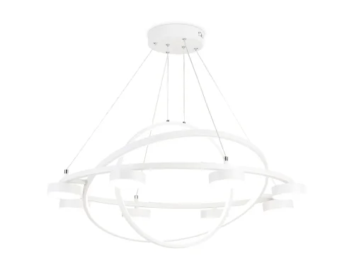 Люстра подвесная LED с пультом FL51777 Ambrella light белая на 1 лампа, основание белое в стиле современный хай-тек с пультом