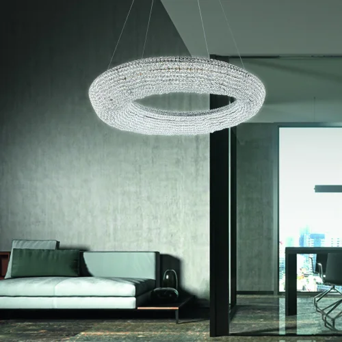 Люстра подвесная / потолочная LED Rimini S510.0.100.A.3000 Arte Perfetto Luce прозрачная на 1 лампа, основание никель в стиле классический  фото 3