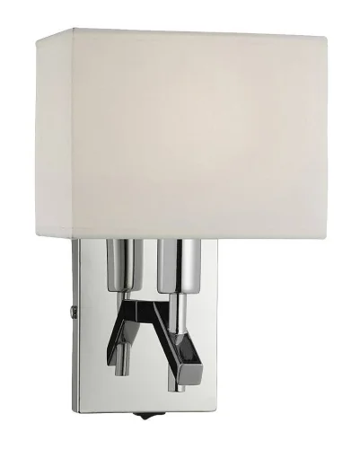 Бра Latina OML-61801-01 Omnilux белый на 1 лампа, основание хром в стиле классический 