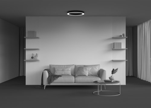 Светильник потолочный LED Lua C093CL-45W3K-B Maytoni белый на 1 лампу, основание чёрное в стиле современный хай-тек круглый фото 6