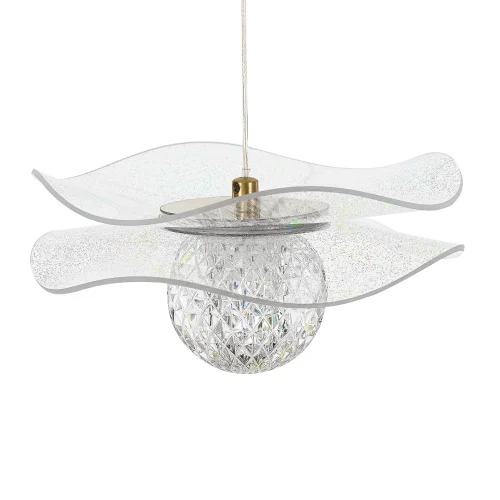 Светильник подвесной LED Signature CL247051 Citilux прозрачный на 1 лампу, основание бронзовое в стиле современный флористика фото 2