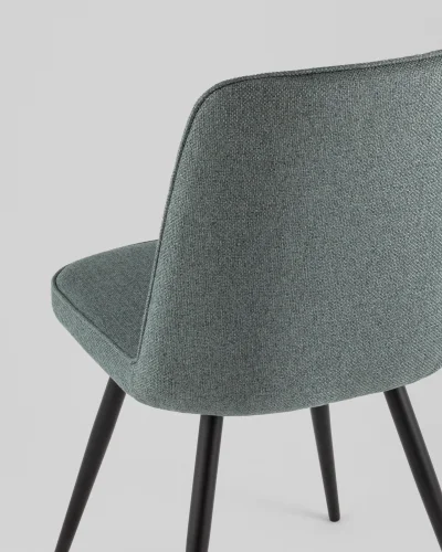 Стул Hedd, зеленый, сиденье УТ000040530 Stool Group, зелёный/рогожка, ножки/металл/чёрный, размеры - *855**** фото 3