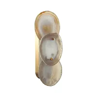 Бра LED Agate 7065/10WL Odeon Light бежевый на 1 лампу, основание бронзовое в стиле минимализм 