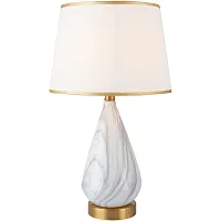 Настольная лампа Gwendoline TL0292A-T Toplight белая 1 лампа, основание белое золотое металл керамика в стиле классический 