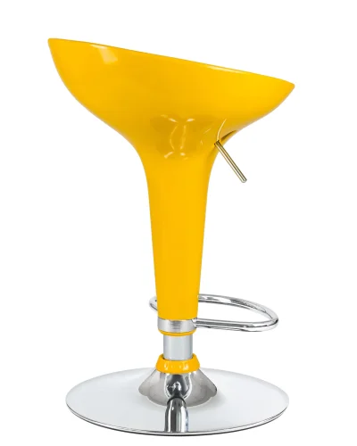 Стул барный 1004-LM BOMBA,  цвет сиденья желтый, цвет основания хром Dobrin, жёлтый/, ножки/металл/хром, размеры - 660*880***430*360 фото 4