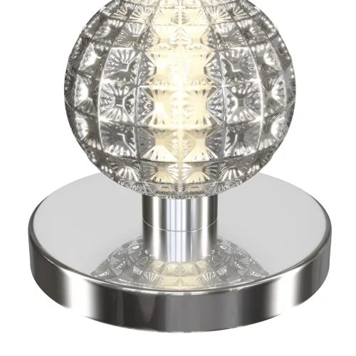 Настольная лампа LED Collar MOD301TL-L18CH3K Maytoni прозрачная белая 1 лампа, основание хром металл в стиле современный  фото 4