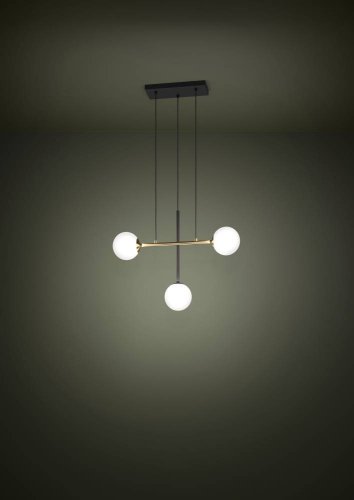 Светильник подвесной Paz 390177 Eglo белый 3 лампы, основание чёрное в стиле современный  фото 2