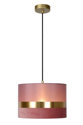 Светильник подвесной Extravaganza Tusse 10409/01/66 Lucide розовый 1 лампа, основание золотое в стиле современный 