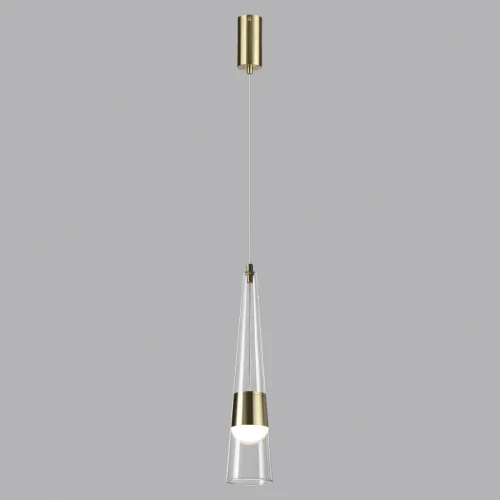 Светильник подвесной LED Lump 5043/12L Odeon Light прозрачный 1 лампа, основание золотое в стиле современный трубочки фото 4