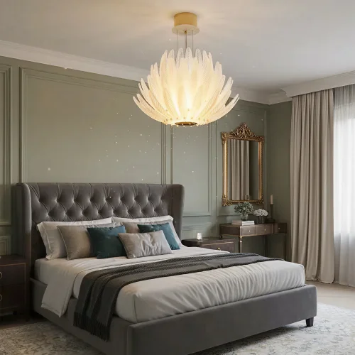 Люстра подвесная Deltoro CL327160 Citilux прозрачная на 1 лампу, основание золотое в стиле современный флористика арт-деко фото 8