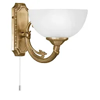 Бра  SAVOY 82751 Eglo белый 1 лампа, основание бронзовое коричневое в стиле классика 