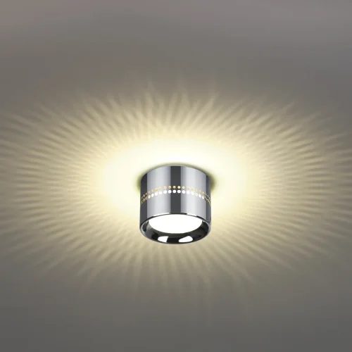 Светильник накладной Real 6608/1C Odeon Light хром 1 лампа, основание хром в стиле хай-тек отражённый свет фото 3