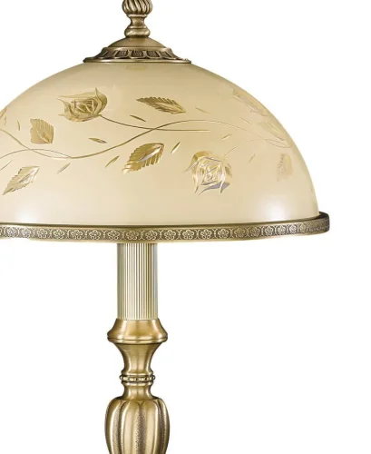 Настольная лампа P 6208 M Reccagni Angelo бежевая 1 лампа, основание античное бронза металл в стиле классический  фото 2