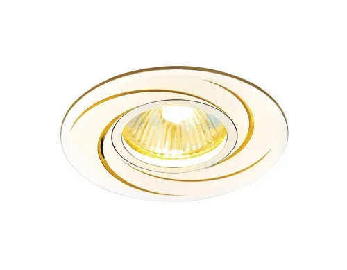 Светильник точечный A506 AL/G Ambrella light серый 1 лампа, основание золотое в стиле современный  фото 2