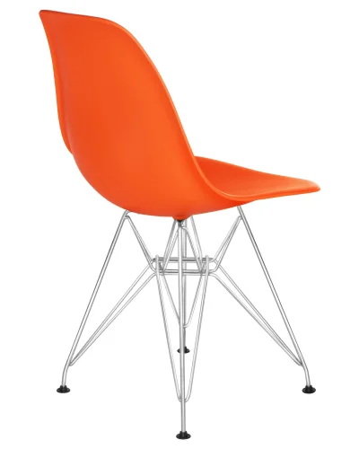 Стул обеденный 638APP-LMZL DSR, цвет сиденья оранжевый (O-02), цвет основания хромированная сталь Dobrin, оранжевый/, ножки/металл/хром, размеры - ****460*535 фото 4