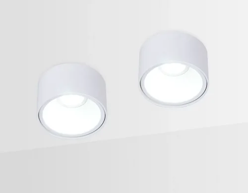 Светильник точечный TN145 Ambrella light белый 1 лампа, основание белое в стиле современный  фото 6