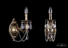 Бра 1702B/1/175/C/GB Bohemia Ivele Crystal без плафона 1 лампа, основание золотое в стиле классический 
