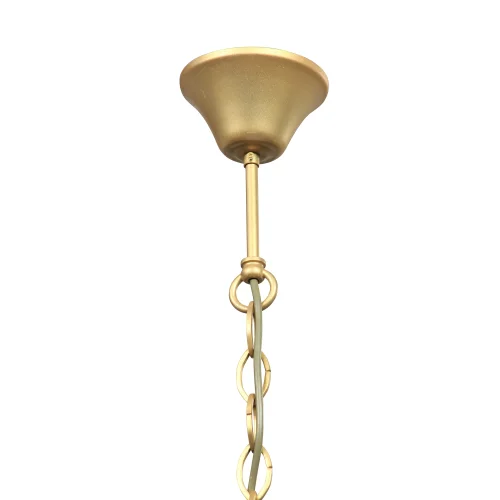 Люстра подвесная V5350-8/5 Vitaluce янтарная на 5 ламп, основание золотое в стиле классический современный  фото 4