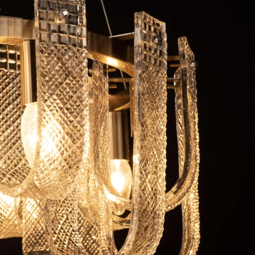 Люстра подвесная хрустальная Jersey 10296/600 LOFT IT прозрачная на 12 ламп, основание бронзовое в стиле современный  фото 8