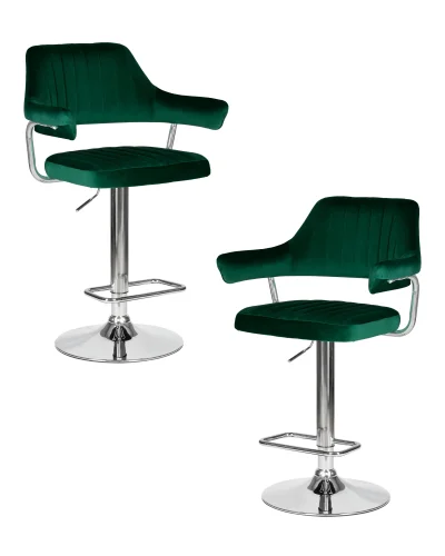 Стул барный набор 2 шт. SET-2 5019-LM CHARLY, цвет сиденья зеленый велюр (MJ9-88), цвет основания хромированная сталь Dobrin, /велюр, ножки/металл/хром, размеры - 990*1200***610*540 Стул барный набор 2 шт. SET-2 5019-LM CHARLY, цвет сиденья зеленый велюр (MJ9-88), цвет основания хромированная сталь Dobrin, /велюр, ножки/металл/хром, размеры - 990*1200***610*540