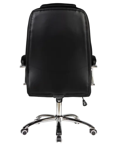 Офисное кресло для руководителей 114B-LMR CHESTER, цвет чёрный Dobrin, чёрный/экокожа, ножки/металл/хром, размеры - 1180*1250***680*730 фото 5