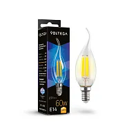 Светодиодная лампа Crystal Candle wind 6W 3000K E14 7209 Voltega E14 6вт