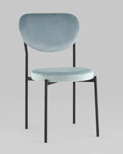 Стул обеденный Барбара, велюр серо-голубой NC УТ000039145 Stool Group, /, ножки//, размеры - *855***480*560 фото 2