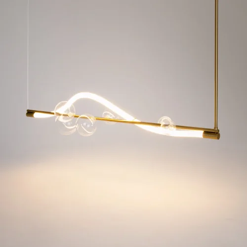 Светильник подвесной LED Oasis MOD289PL-L13BS3K Maytoni белый на 1 лампу, основание латунь в стиле современный хай-тек фото 7
