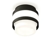 Светильник накладной XS8420001 Ambrella light белый 1 лампа, основание чёрное в стиле хай-тек круглый