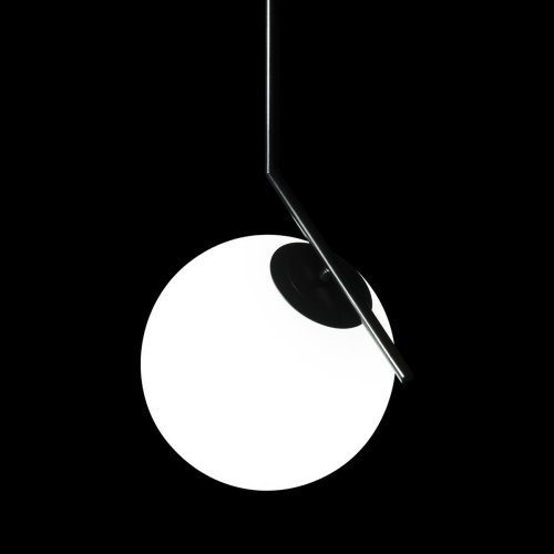 Светильник подвесной Icl 2579-A LOFT IT белый 1 лампа, основание чёрное в стиле современный шар фото 4