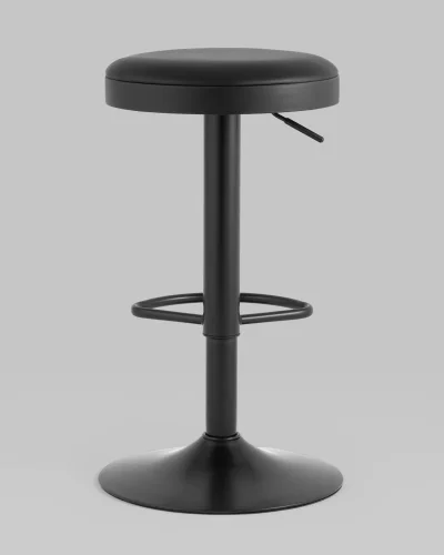 Стул барный Бри NEW, черный, черная ножка УТ000038804 Stool Group, чёрный/экокожа, ножки/металл/чёрный, размеры - 600*820**** фото 4