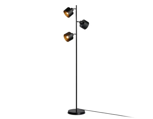 Торшер TR8155 Ambrella light чёрный на 3 лампы, основание чёрное в стиле лофт 