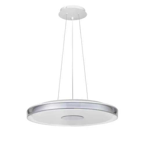 Светильник подвесной LED с пультом Flash VL7215P01 Vele Luce белый на 1 лампу, основание хром в стиле хай-тек с пультом фото 2