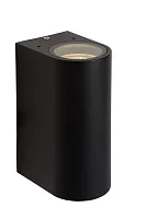 Настенный светильник BOOGY 27863/02/30 Lucide уличный IP44 чёрный 2 лампы, плафон чёрный в стиле современный GU10