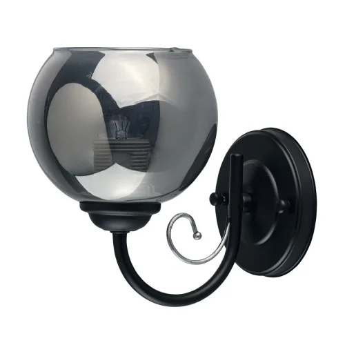 Бра Грация 677023601 DeMarkt чёрный серый на 1 лампа, основание чёрное в стиле современный 