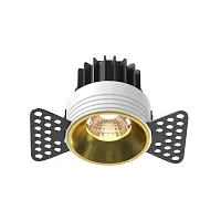 Светильник точечный LED Round DL058-7W3K-TRS-BS Maytoni латунь на 1 лампу, основание латунь в стиле современный для затирки