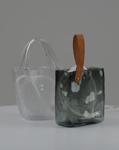 Настольная лампа LED Bag V11674-TL Moderli прозрачная на 1 лампу, основание прозрачное стекло в стиле современный арт-деко фото 6