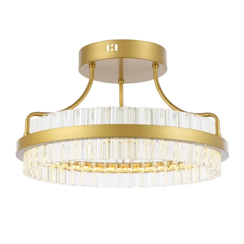 Светильник потолочный LED Cherio SL383.202.01 ST-Luce прозрачный 1 лампа, основание матовое золото в стиле современный  фото 2