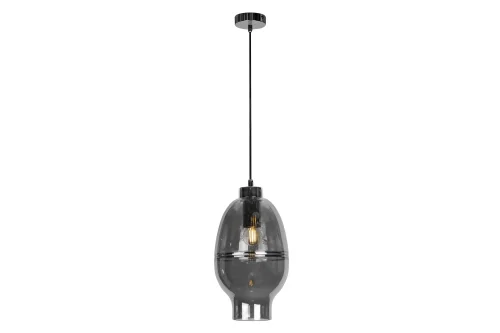 Светильник подвесной Relax AP9037-1 SG iLamp серый чёрный 1 лампа, основание хром в стиле современный лофт выдувное