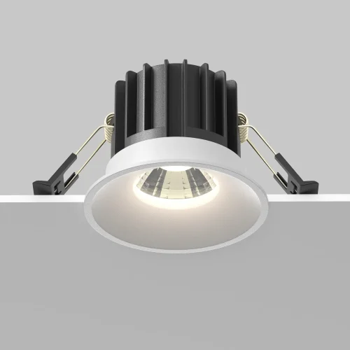 Светильник точечный LED Round DL058-12W-DTW-W Maytoni белый 1 лампа, основание белое в стиле современный хай-тек круглый фото 4