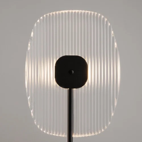 Торшер LED Eclipse MOD152FL-L1BK Maytoni прозрачный на 1 лампу, основание чёрное в стиле арт-деко фото 2