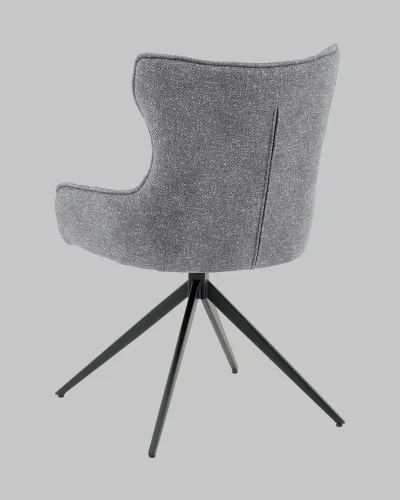 Стул Carlene, вращающийся, серый УТ000040557 Stool Group, серый/шенилл, ножки/металл/чёрный, размеры - *880**** фото 6