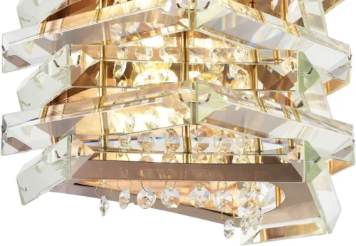 Бра Strozzi SL6137.201.02 ST-Luce прозрачный на 2 лампы, основание медь в стиле современный фото 2