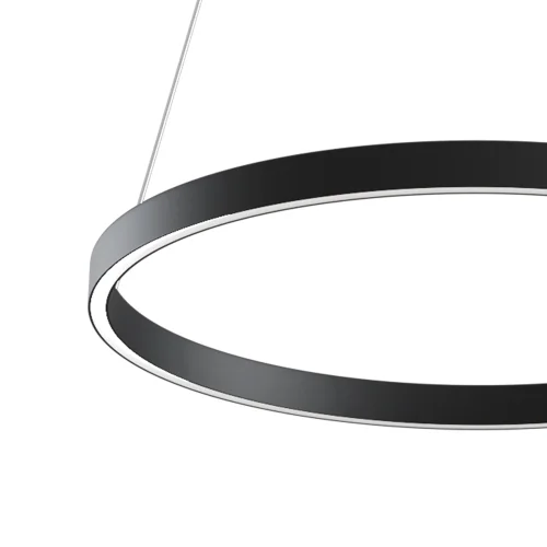 Светильник подвесной LED Rim MOD058PL-L32BK Maytoni чёрный 1 лампа, основание чёрное в стиле современный хай-тек минимализм кольца фото 2