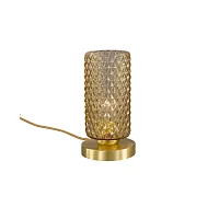 Настольная лампа P 10030/1 Reccagni Angelo янтарная 1 лампа, основание матовое золото металл в стиле современный классический 