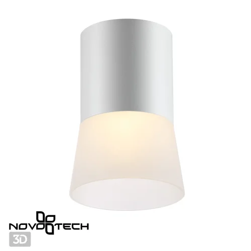 Светильник накладной Elina 370901 Novotech белый 1 лампа, основание белое в стиле современный круглый фото 4