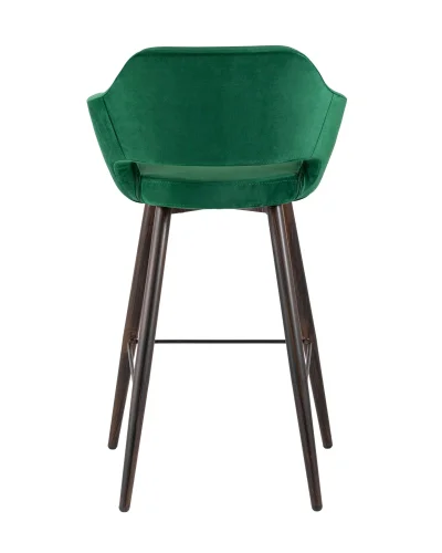 Стул барный Саймон велюр тёмно-зелёный УТ000025184 Stool Group, зелёный/велюр, ножки/металл/коричневый, размеры - ****610*650 фото 4